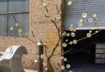 紫丁香雕塑定制，市標(biāo)雕塑，廣場(chǎng)不銹鋼紫丁香雕塑定做