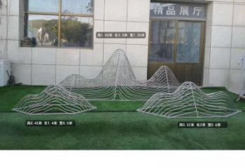 不銹鋼假山雕塑，廣場雕塑，鏤空假山雕塑廠家