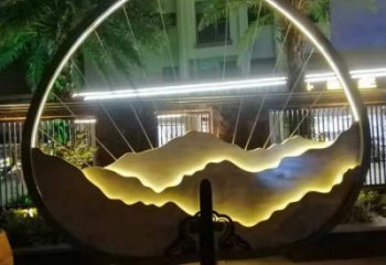 景觀假山雕塑，景觀概念，標(biāo)示假山雕塑工廠