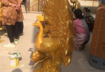 花園孔雀雕塑點(diǎn)擊，多彩藝術(shù)，銅孔雀雕塑承接