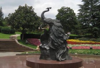 孔雀雕塑定制，地標(biāo)雕塑，銅孔雀雕塑生產(chǎn)商
