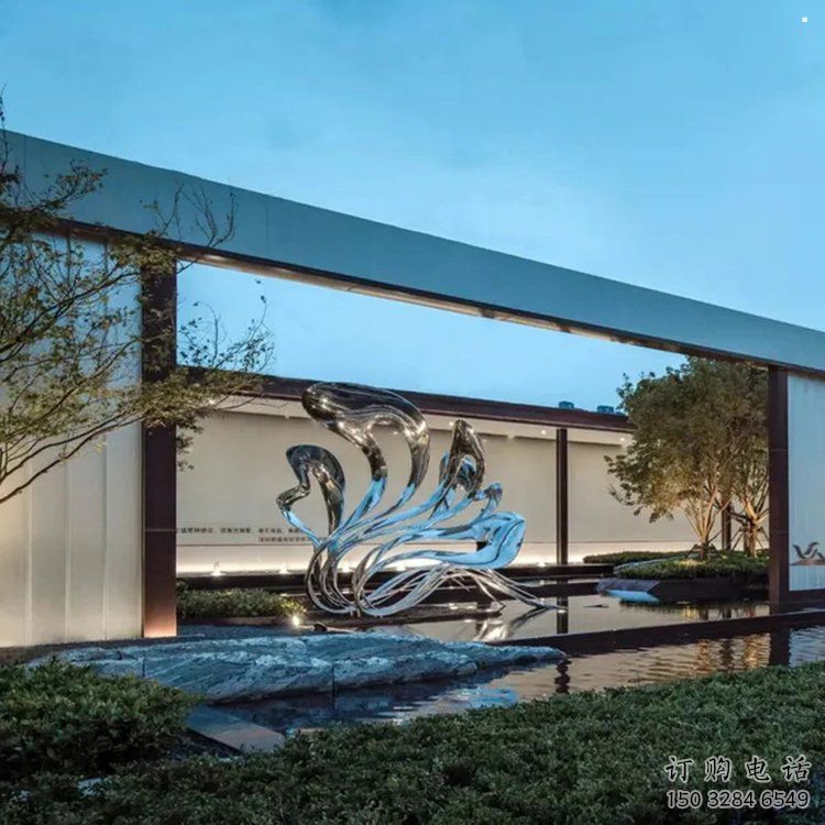 海浪紋雕塑制造，歐式風(fēng)格，不銹鋼海浪紋雕塑供給