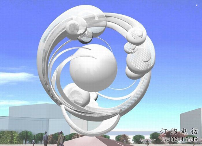 鏤空球雕塑定制，露天雕塑，烤漆鏤空球雕塑展品