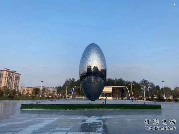 燈光球雕塑擺件，地標(biāo)擺件，不銹鋼燈光球雕塑生產(chǎn)商