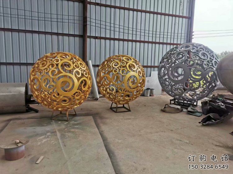 燈光球雕塑制造，廣場(chǎng)雕塑，制造不銹鋼燈光球雕塑廠家