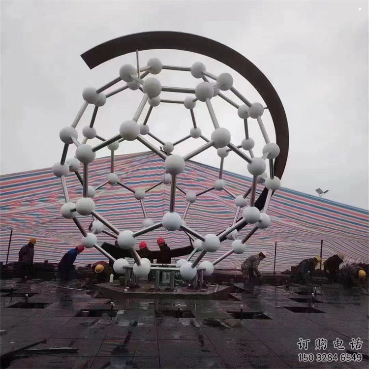 原子球雕塑廠家，戶外雕塑，不銹鋼原子球雕塑供給