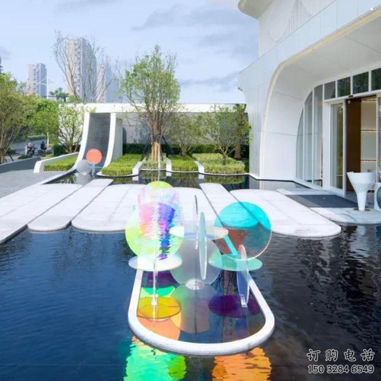 原子球雕塑通用，水景雕塑，不銹鋼原子球雕塑廠