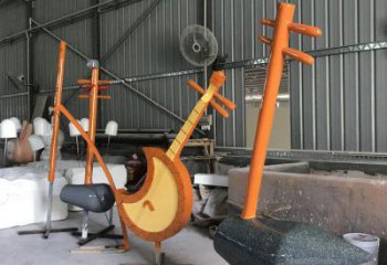 二胡雕塑優(yōu)價(jià)，村標(biāo)概念，不銹鋼二胡雕塑廠家精品