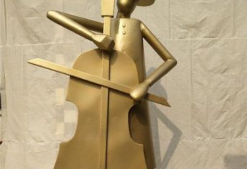 提琴雕塑定制，村標(biāo)概念，不銹鋼提琴雕塑預(yù)定