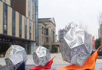 方塊雕塑廠家，圓雕體系，鏡面不銹鋼方塊雕塑供給