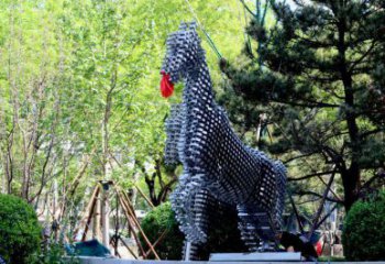 方塊馬雕塑精選，公園小品，抽象方塊馬雕塑廠家