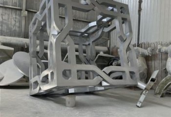 立方體雕塑特供，地標(biāo)擺件，鏤空鏤空立方體雕塑選用