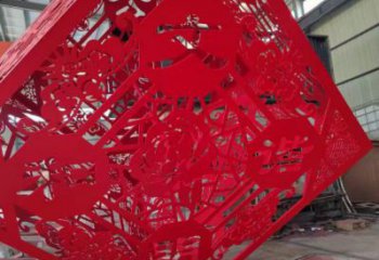立方體雕塑提供，白鋼構件，鏤空立方體雕塑生產廠家