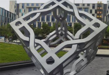 立方體雕塑提供，戶外雕塑，鏤空立方體雕塑廠家