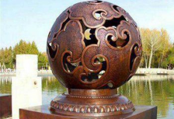 鏤空球雕塑標(biāo)準(zhǔn)，陸地?cái)[件，烤漆鏤空球雕塑定制