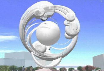 鏤空球雕塑定制，露天雕塑，烤漆鏤空球雕塑展品