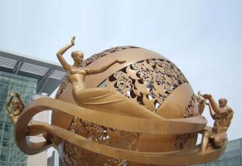 鏤空球雕塑供給，景觀雕塑，烤漆鏤空球雕塑選定