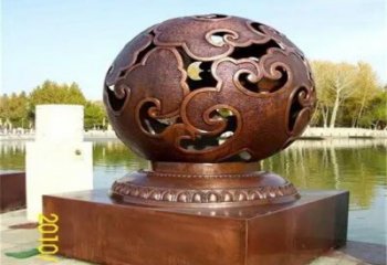 鏤空球雕塑服務(wù)商，街景小品烤漆鏤空球雕塑訂做