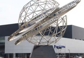 鏤空球雕塑精選，美陳雕塑，烤漆鏤空球雕塑訂做