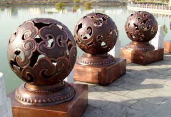鏤空球雕塑生產(chǎn)，鋼管組合，烤漆鏤空球雕塑廠家