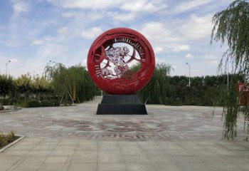空心球雕塑廠，透雕系列，鏤空空心球雕塑提供