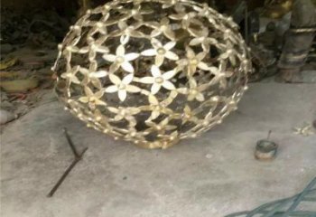 燈光球雕塑供需，室外軟裝，不銹鋼燈光球雕塑制作