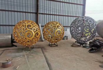 燈光球雕塑制造，廣場雕塑，制造不銹鋼燈光球雕塑廠家