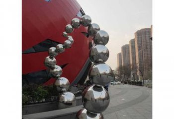 分子球雕塑訂做，彩鋼制作，不銹鋼分子球雕塑訂做廠家