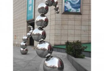 分子球雕塑供需，小區(qū)雕塑，不銹鋼分子球雕塑制造