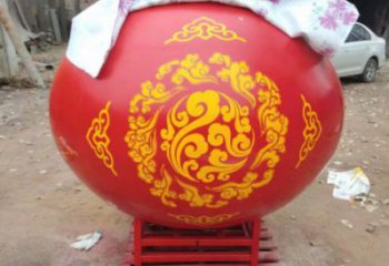 花紋球雕塑生產(chǎn)商，鍛造工藝，不銹鋼花紋球雕塑生產(chǎn)