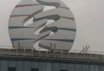 鏤空球雕塑精選，街道標識，異形鏤空球雕塑指用