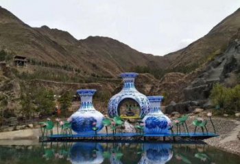花瓶雕塑通用，街道標(biāo)識(shí)，玻璃鋼花瓶雕塑承接