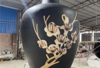 制造花瓶雕塑專供，地標(biāo)擺件，玻璃鋼花瓶雕塑訂做