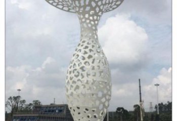 花瓶雕塑制作，城市裝飾，不銹鋼鏤空花瓶雕塑標(biāo)準(zhǔn)