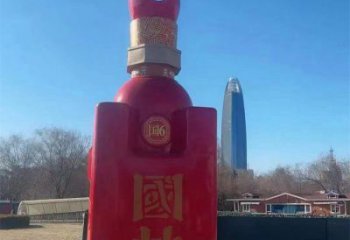 洋酒瓶雕塑精品，標識雕塑，玻璃鋼洋酒瓶雕塑供給