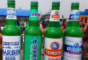 啤酒瓶雕塑制作選用，景區(qū)案例，仿古彩繪工藝制造商