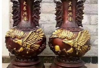 花瓶雕塑精選，歐式風(fēng)格，藝術(shù)銅花瓶雕塑指用