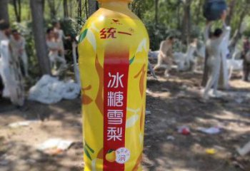飲料瓶雕塑供應(yīng)，圓雕體系，玻璃鋼飲料瓶雕塑制作展品