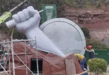 拳頭雕塑精選，景觀概念，不銹鋼拳頭雕塑觀賞型