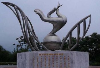 手拈花雕塑精選，戶外雕塑，不銹鋼手拈花雕塑優(yōu)價