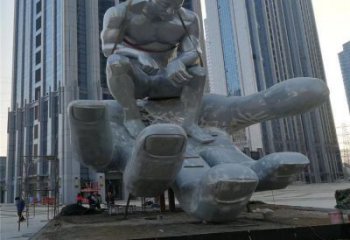 沉思者雕塑廠家，鍛造工藝，手托沉思者雕塑承接