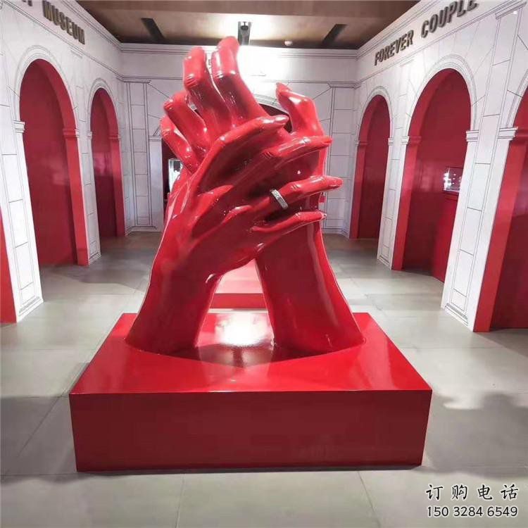 握手雕塑制作，歐式風(fēng)格，地產(chǎn)不銹鋼握手雕塑優(yōu)選