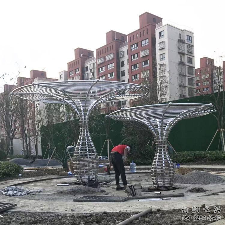 遮陽樹雕塑制作，城市裝飾，鏤空遮陽樹雕塑廠