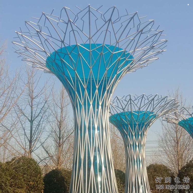 大型鏤空樹雕塑常用，戶外擺放，烤漆鏤空樹雕塑廠