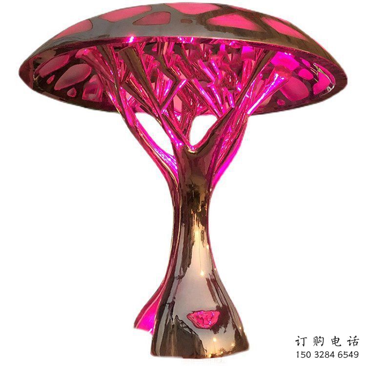 燈光樹雕塑通用，街頭雕塑，創(chuàng)意燈光蘑菇樹雕塑標準