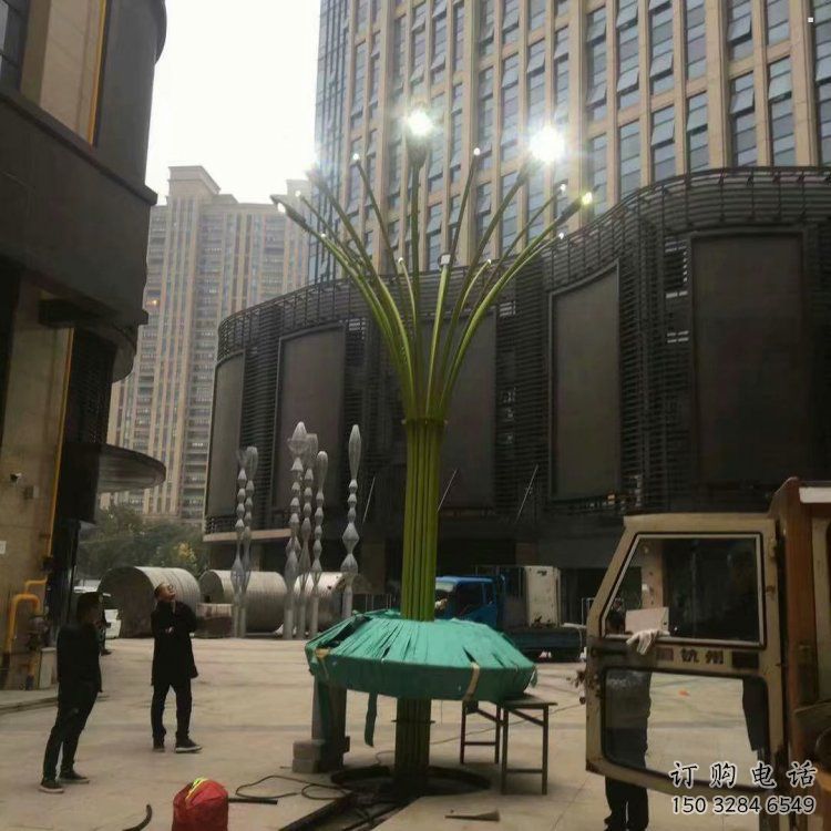 燈光樹(shù)雕塑選定，景觀雕塑，燈光蘑菇樹(shù)雕塑生產(chǎn)商