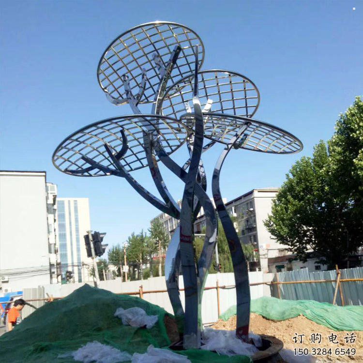 蘑菇樹雕塑精品，景觀概念，現(xiàn)代鏤空蘑菇樹雕塑通用