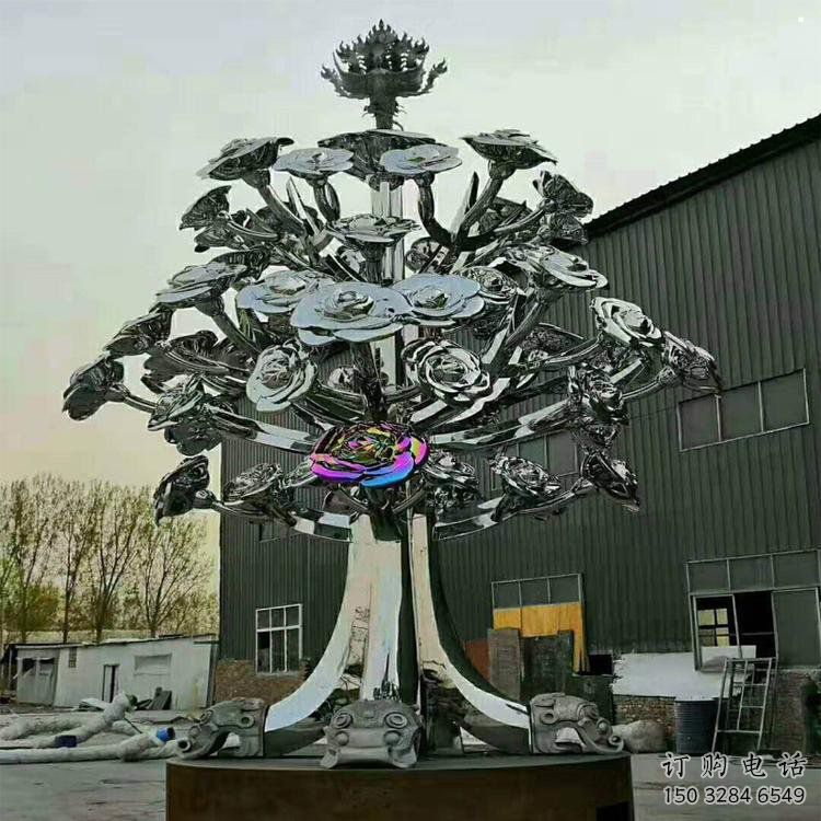 花樹雕塑工廠，廣場(chǎng)雕塑，不銹鋼花樹雕塑點(diǎn)擊
