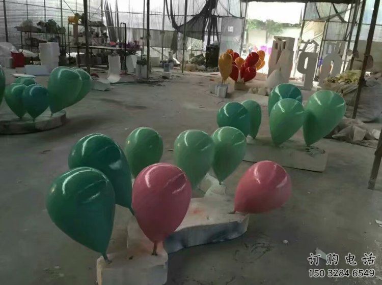 氣球樹雕塑精選，美陳雕塑，玻璃鋼氣球樹雕塑觀賞型