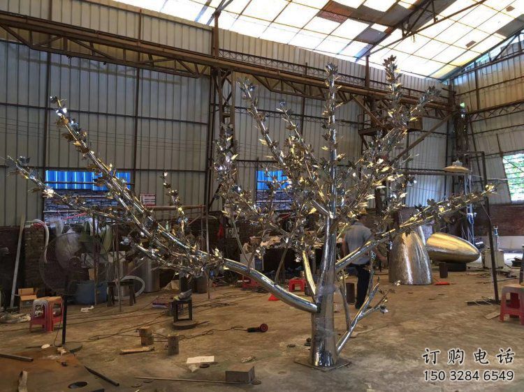 楓樹(shù)雕塑精選，美陳雕塑，不銹鋼楓樹(shù)雕塑制作